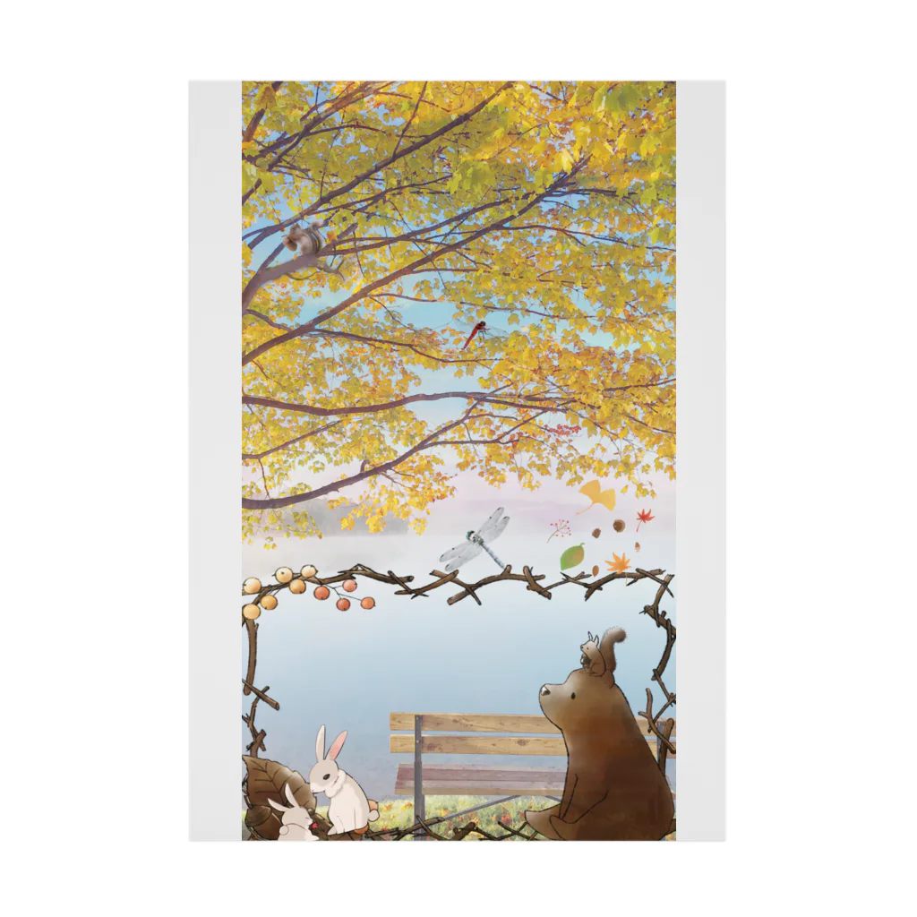 Shiny・シャイニー・の秋の動物たち 吸着ポスター