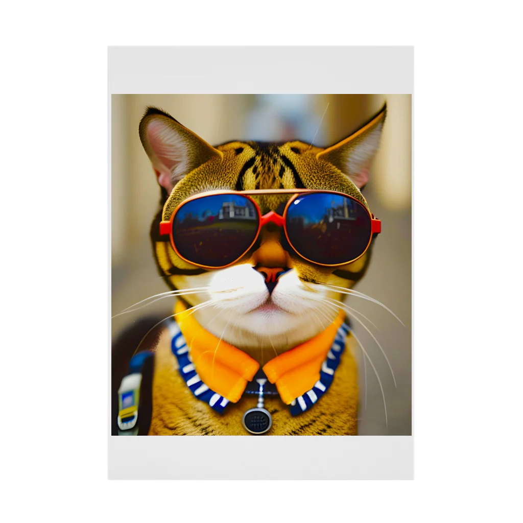 幻想的で創造的の猫にサングラス 吸着ポスター