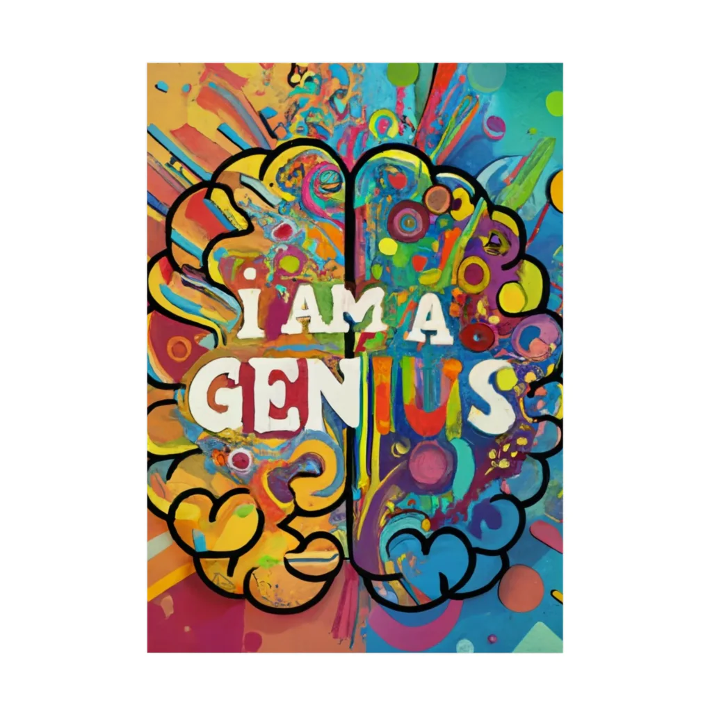 ノイトランナウェイのI am a genius 私は天才だ Stickable Poster