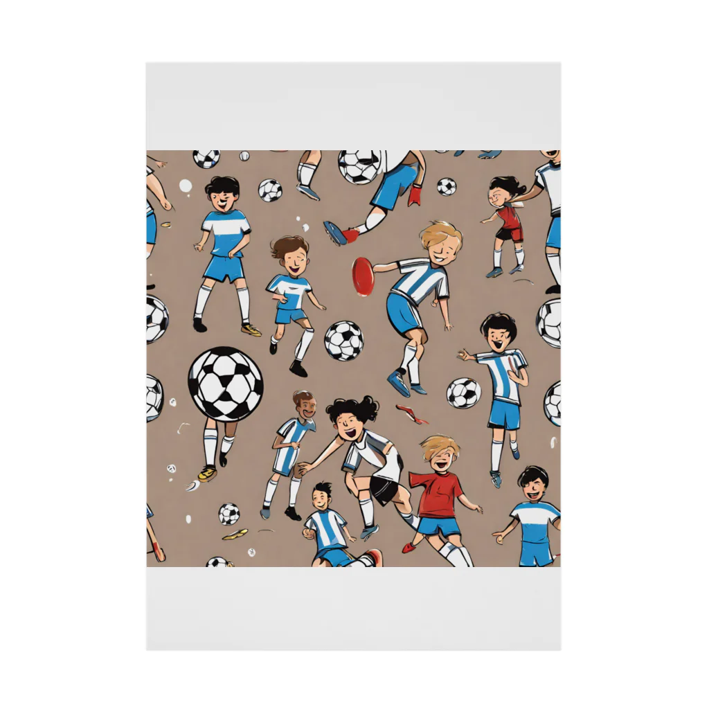 子供と嫁と時々わたしのサッカー小僧 Stickable Poster