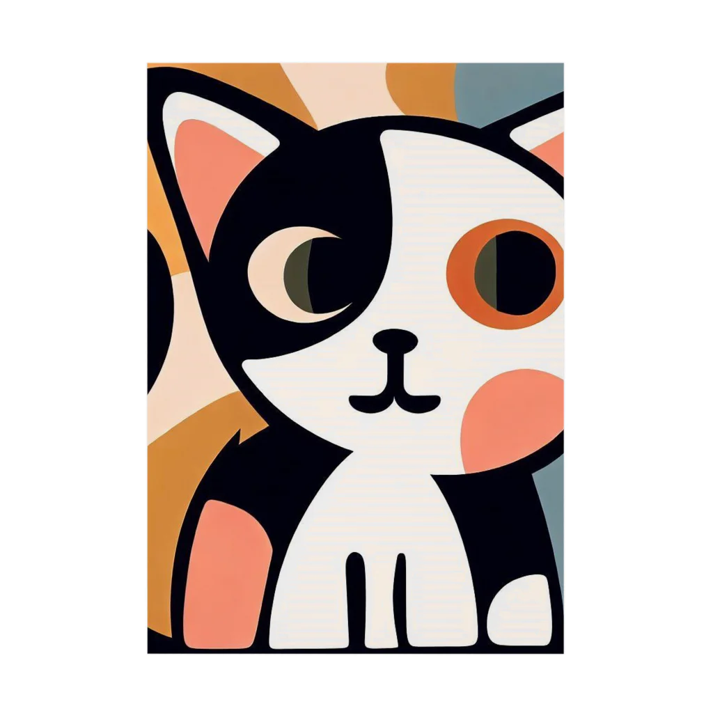 T2 Mysterious Painter's ShopのMysterious Cat Stickable Poster