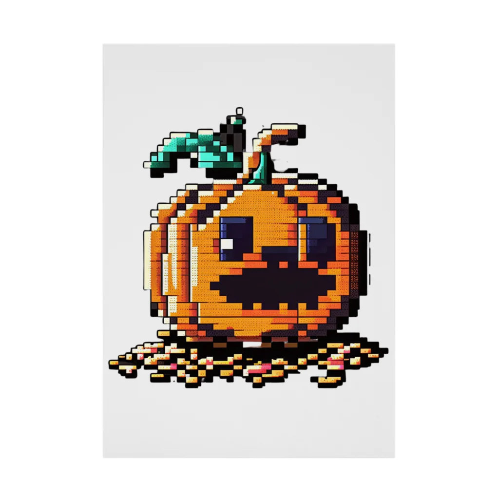 朱音琴音のドット絵のハロウィンかぼちゃのおばけ 吸着ポスター