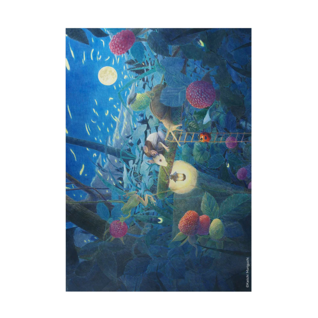 森口慶一　絵画グッズ　の色鉛筆画『立夏の夜に』ポスター Stickable Poster