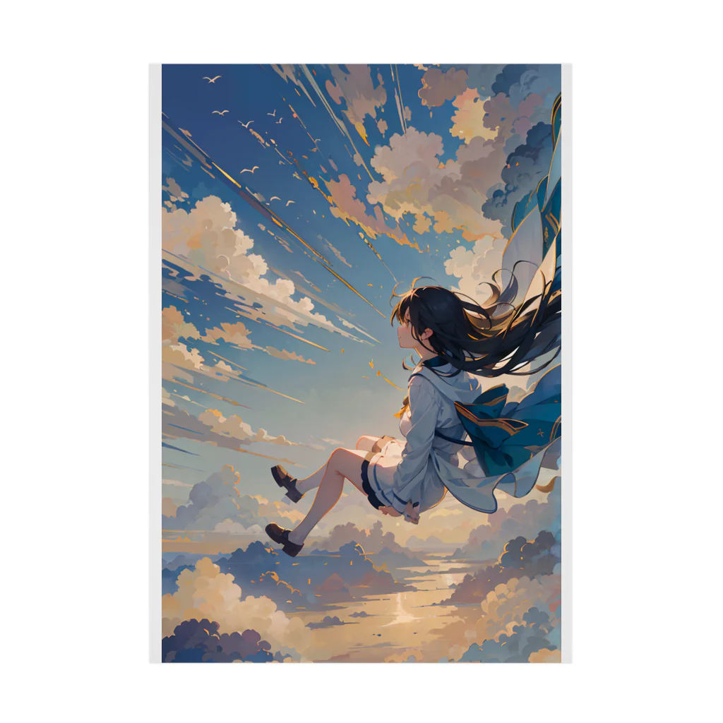 卯月なのかのSky Journey　〜世界最古で最大の恒久的なキャンパスの旅〜　No.4「Falling」 Stickable Poster