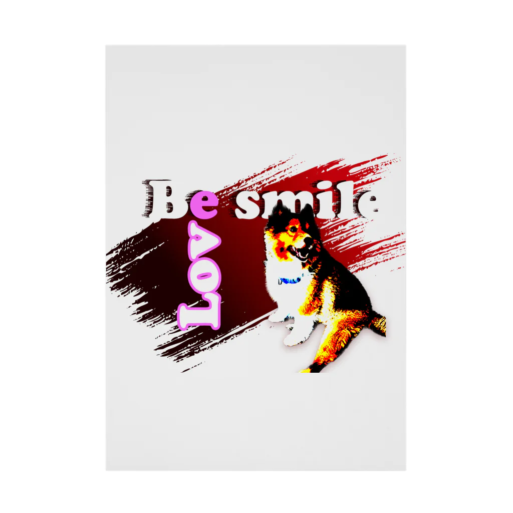 もふもふ犬ソア君SHOPのBe smile♡ 吸着ポスター