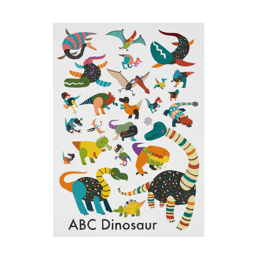 ABC Dinosaur グッズショップの恐竜いっぱい 吸着ポスター