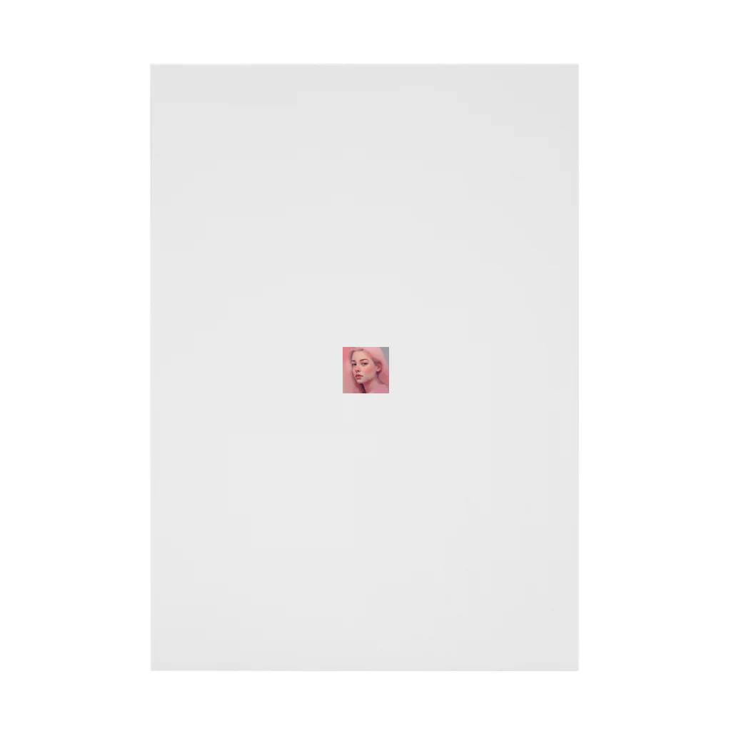 k-famのピンクのチーク美女 Stickable Poster