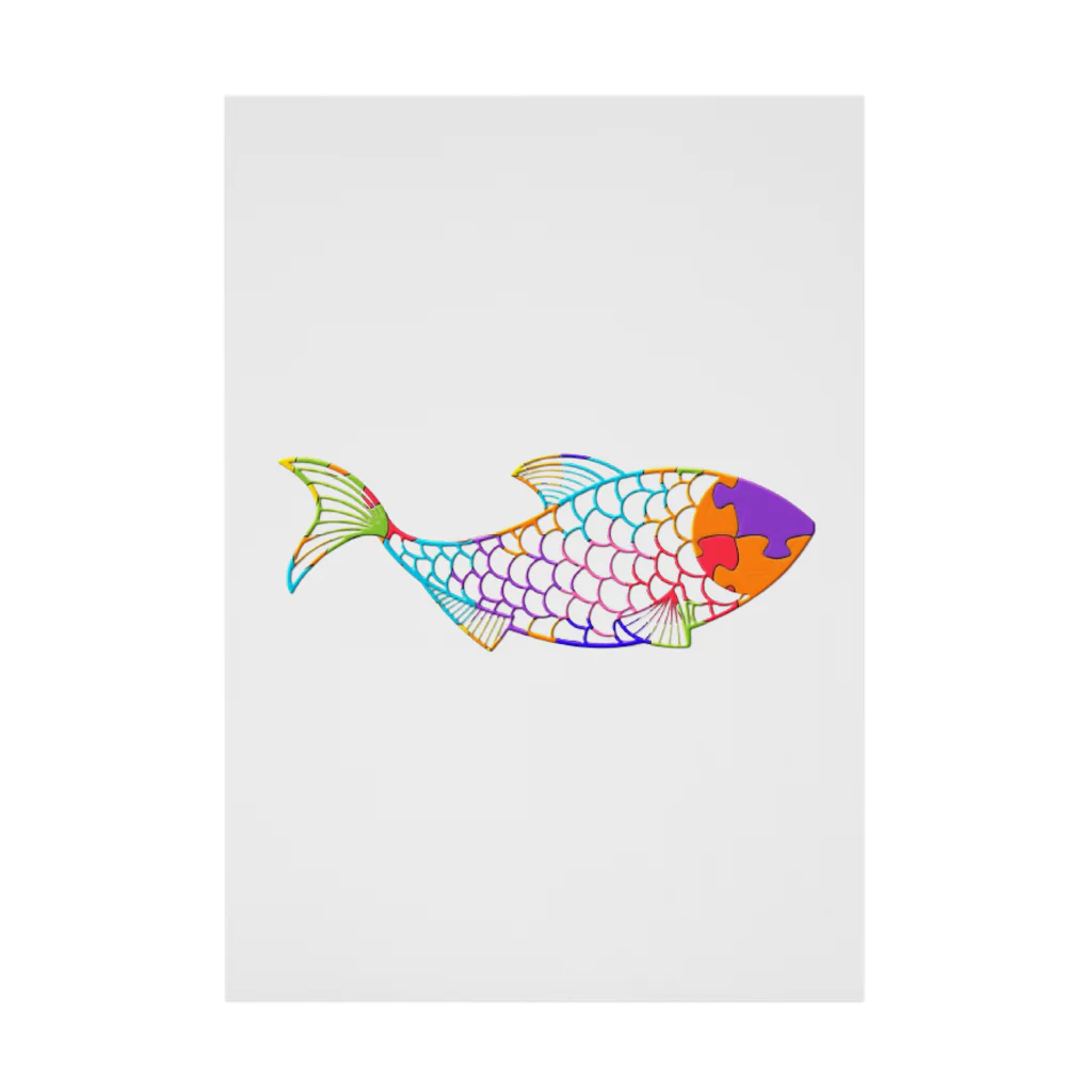 mumusの魚　jigsaw pals Stickable Poster