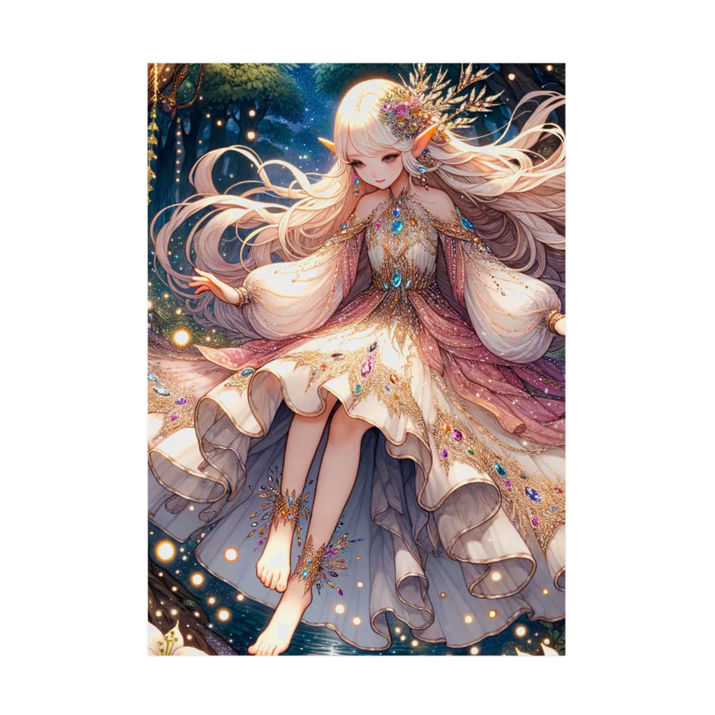 Sesilionの星の精霊の夜舞 Dance of the Star Spirit Stickable Poster