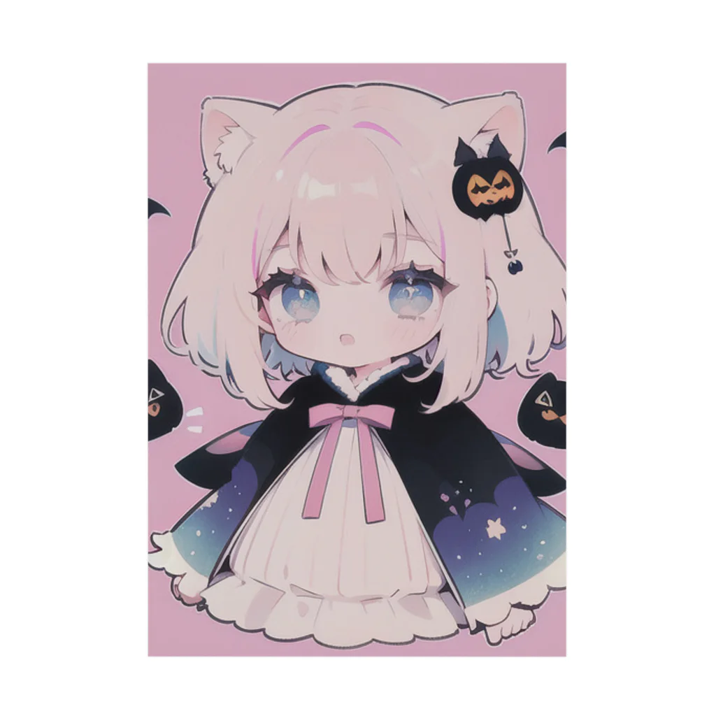 那須モバイル店のハロウィン　女の子 Stickable Poster