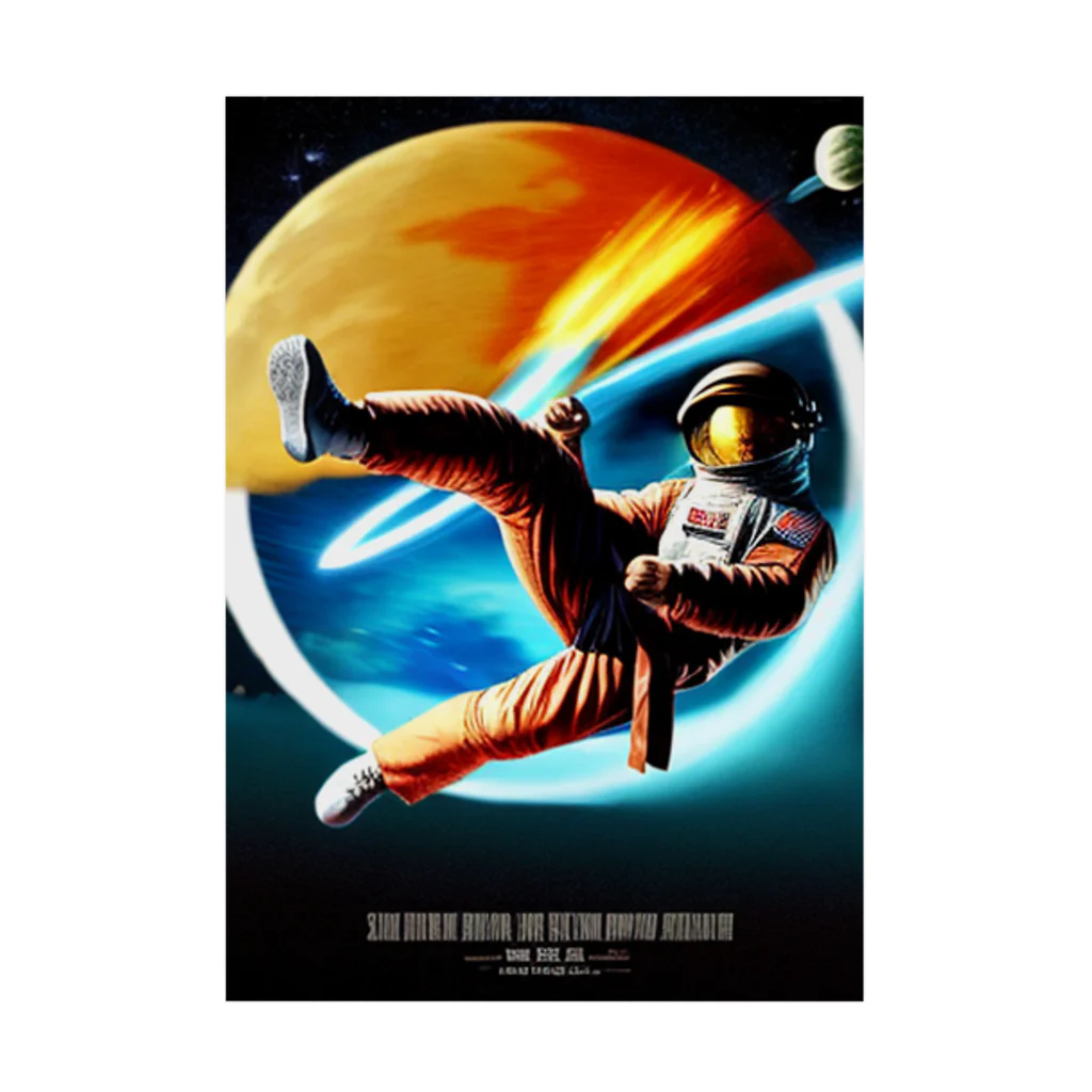 宇宙開発デザイン科の映画『スペースカンフー』 Stickable Poster