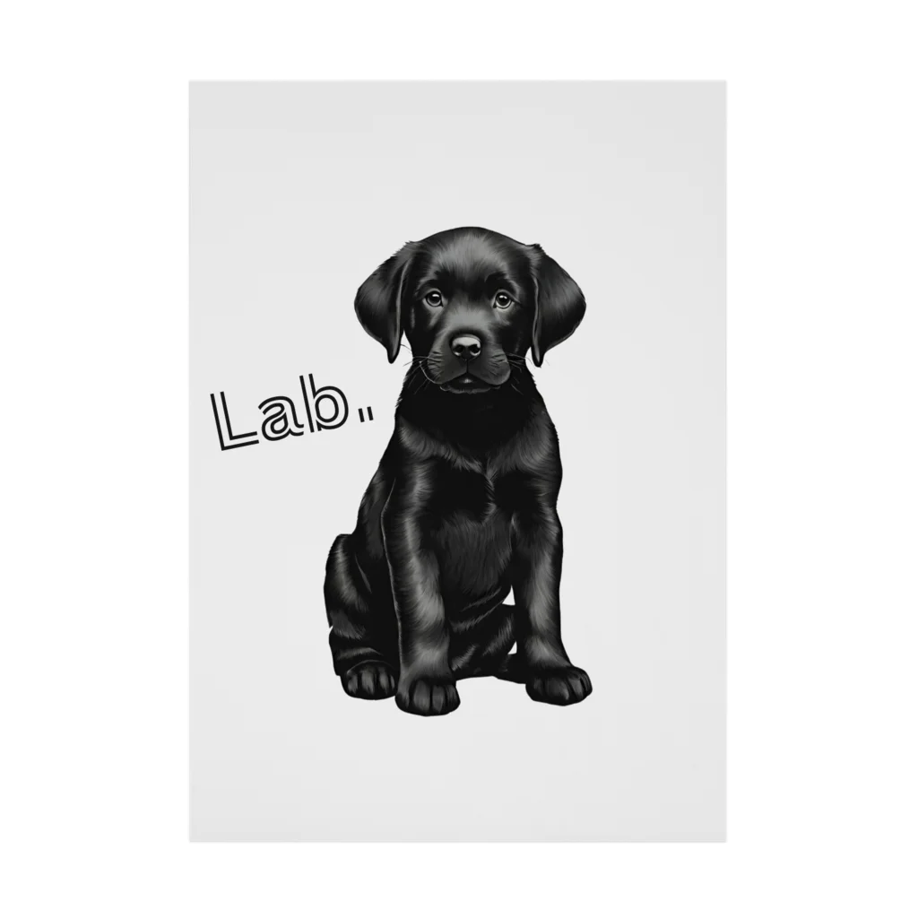 Labradorの黒Lab.グッズ 吸着ポスター