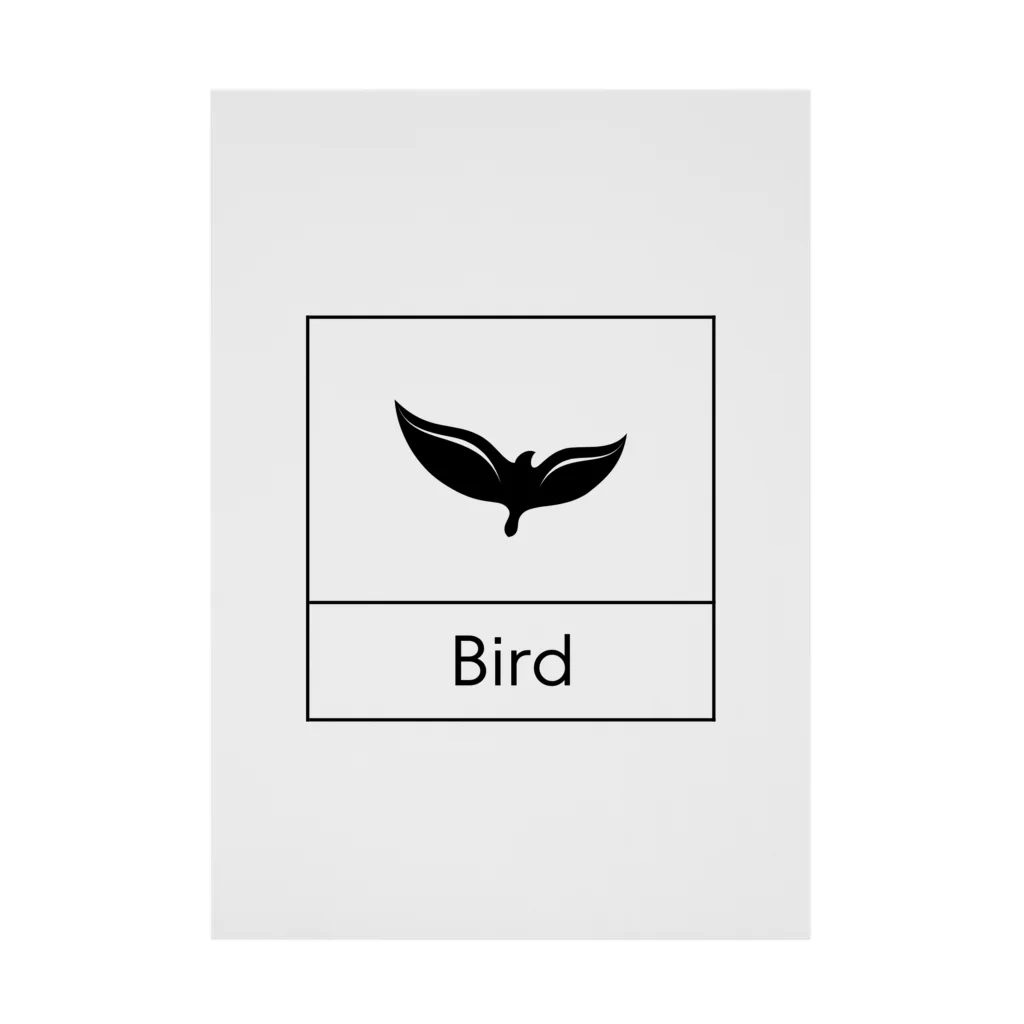 ミニマルくんの四角におさまるBird Stickable Poster