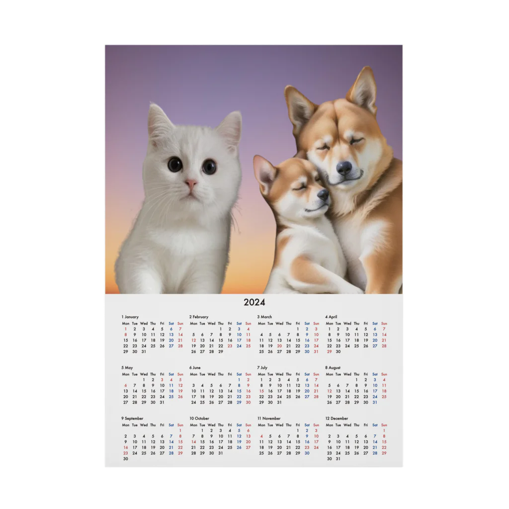 CHIKUSHOの2024年カレンダー Stickable Poster