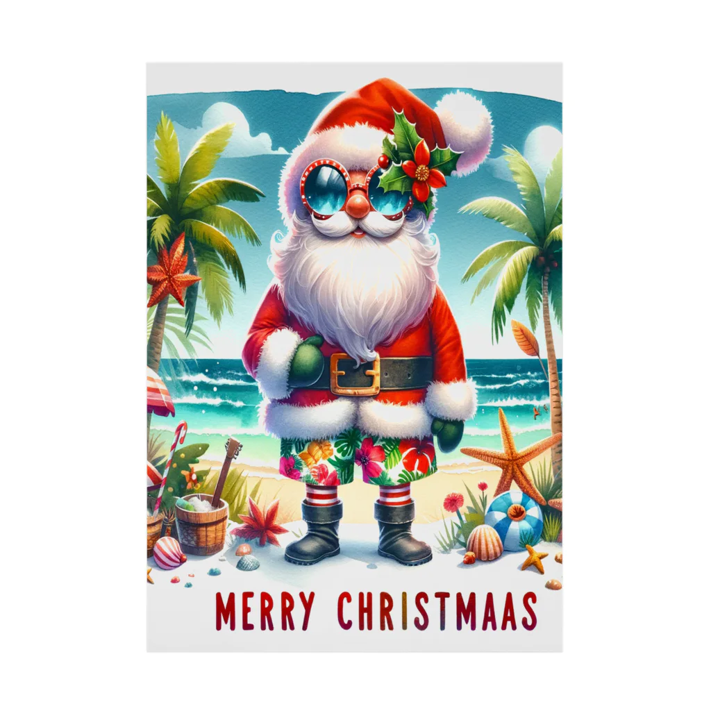 TACHYONJAPANのMerry Christmasシリーズ　サンタのサマークリスマス」 Stickable Poster