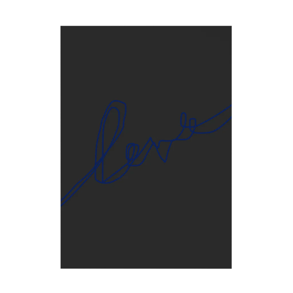 rilybiiのBlue LogoArt × Charcoal 吸着ポスター