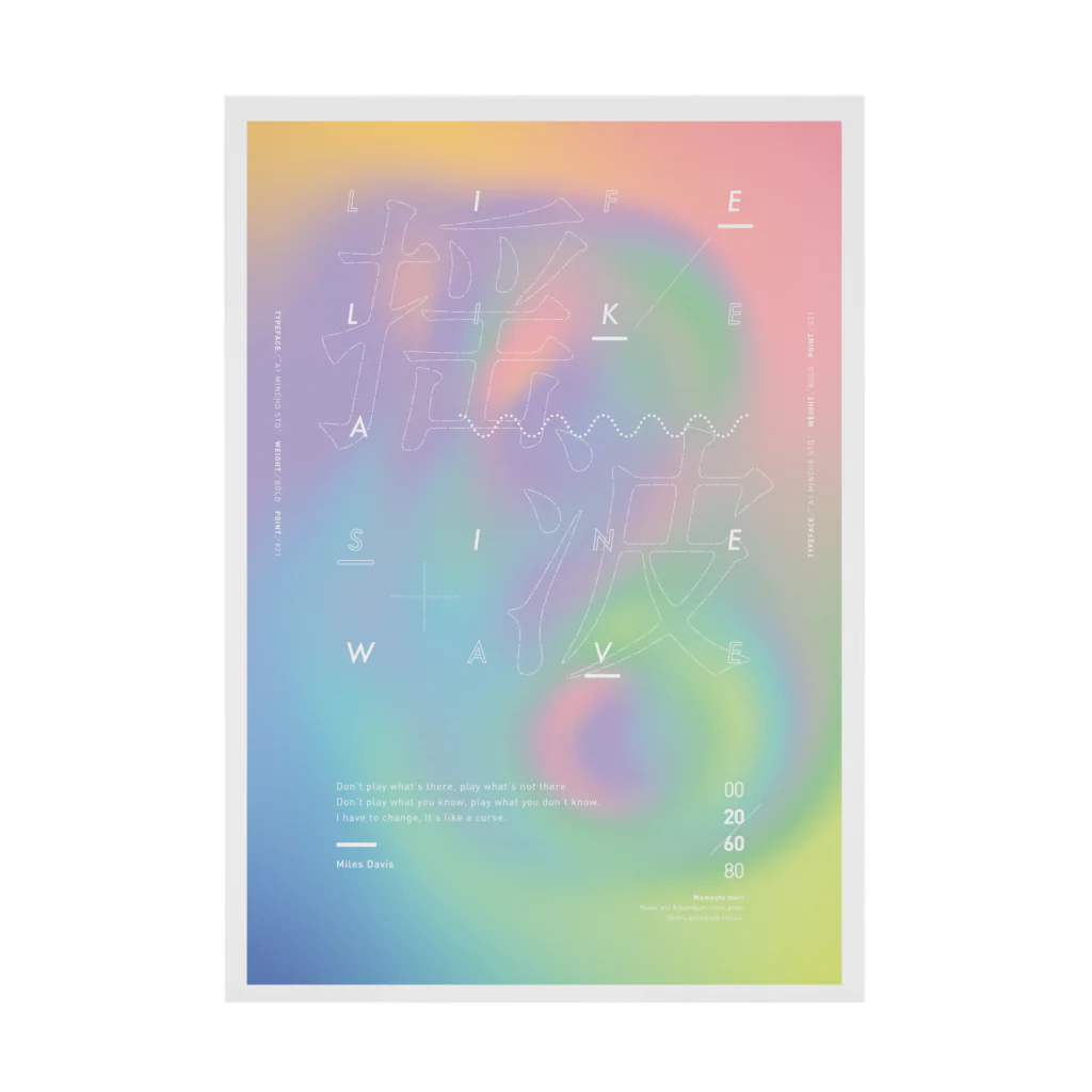 YRNMのL.L.S.W. ホワイト Stickable Poster