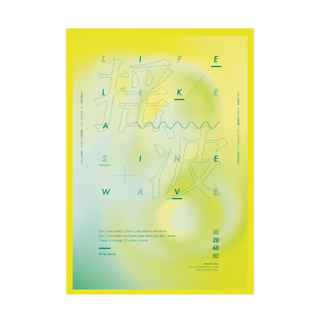 YRNMのL.L.S.W. イエロー Stickable Poster