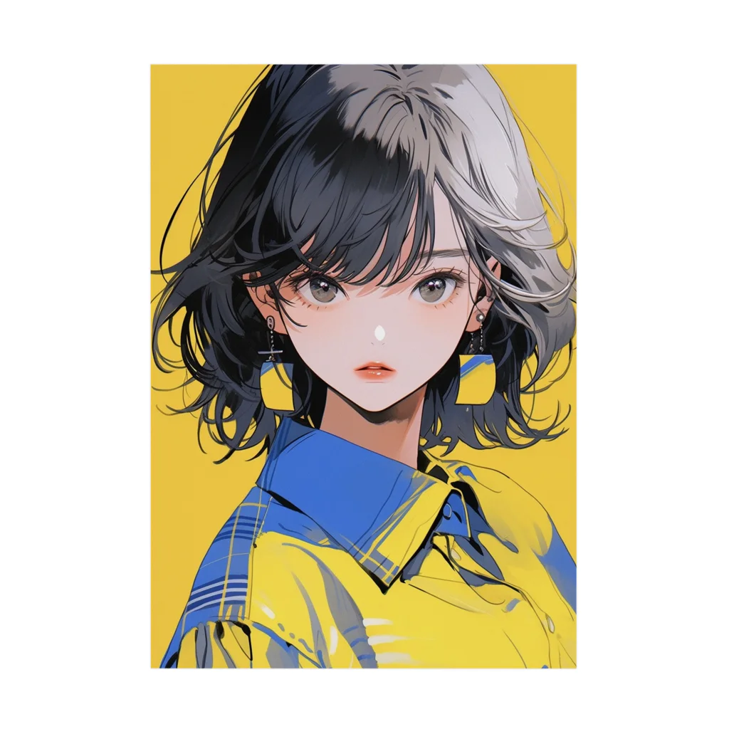 yanagi029のワイシャツ女子 Stickable Poster