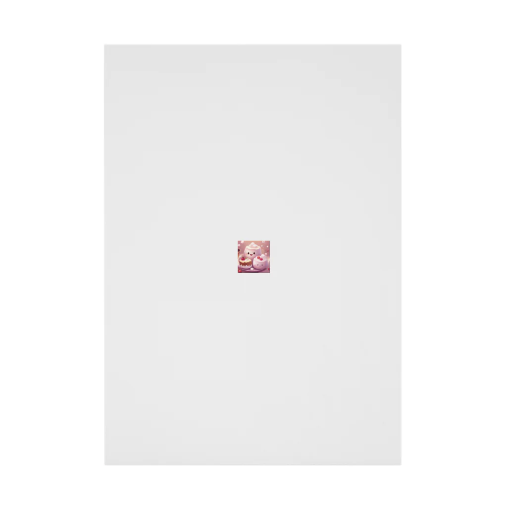 amxafukのふわふわマシュマロかわいいプリン Stickable Poster