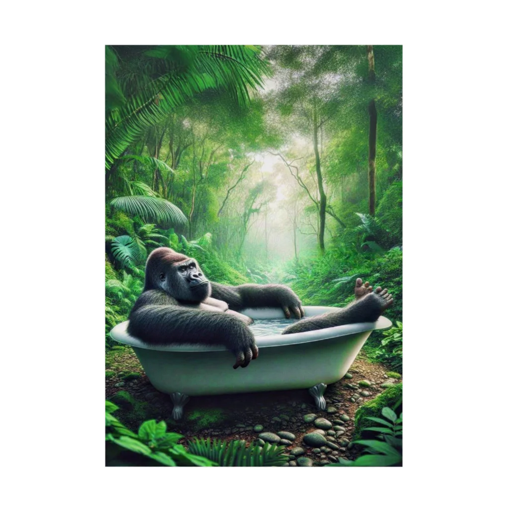 GoriGori-familiaのジャングルがバスルーム Stickable Poster