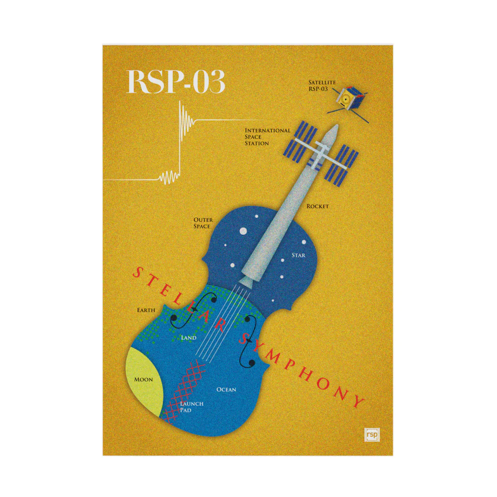 リーマンサット・プロジェクト公認グッズショップ（仮）のRSP-03 メインイメージデザイン　吸着ポスター Stickable Poster