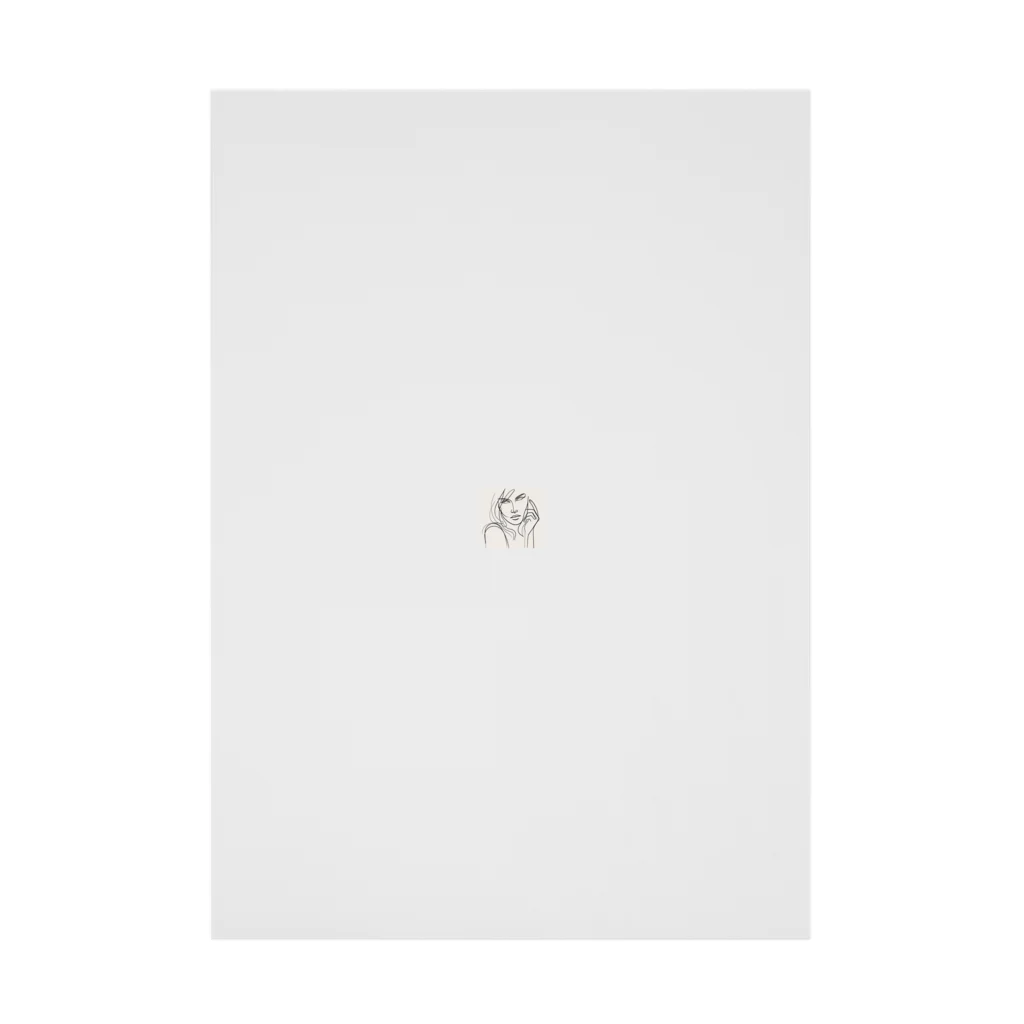 Schiele_sarieriの線画の女性3 Stickable Poster