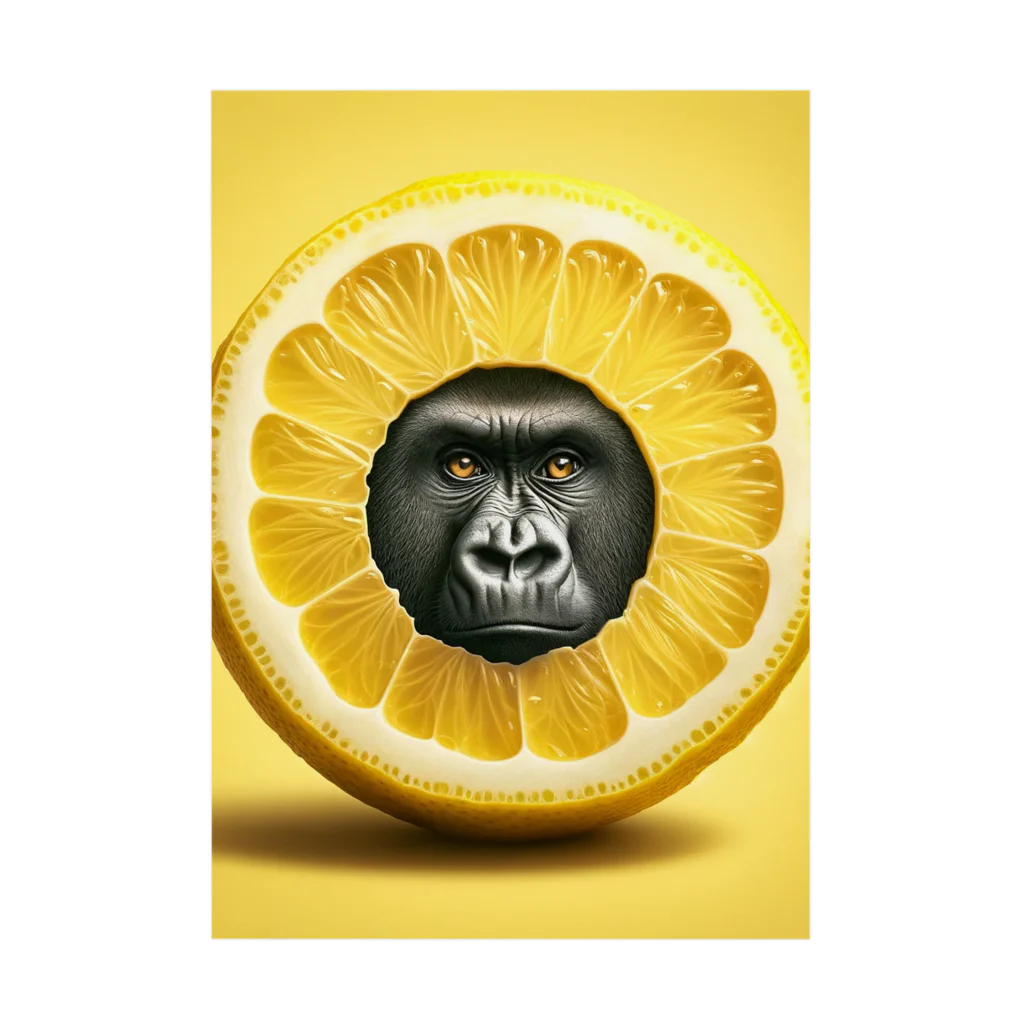 ゴリラショップのThe Mighty Gorilla Lemon  Stickable Poster