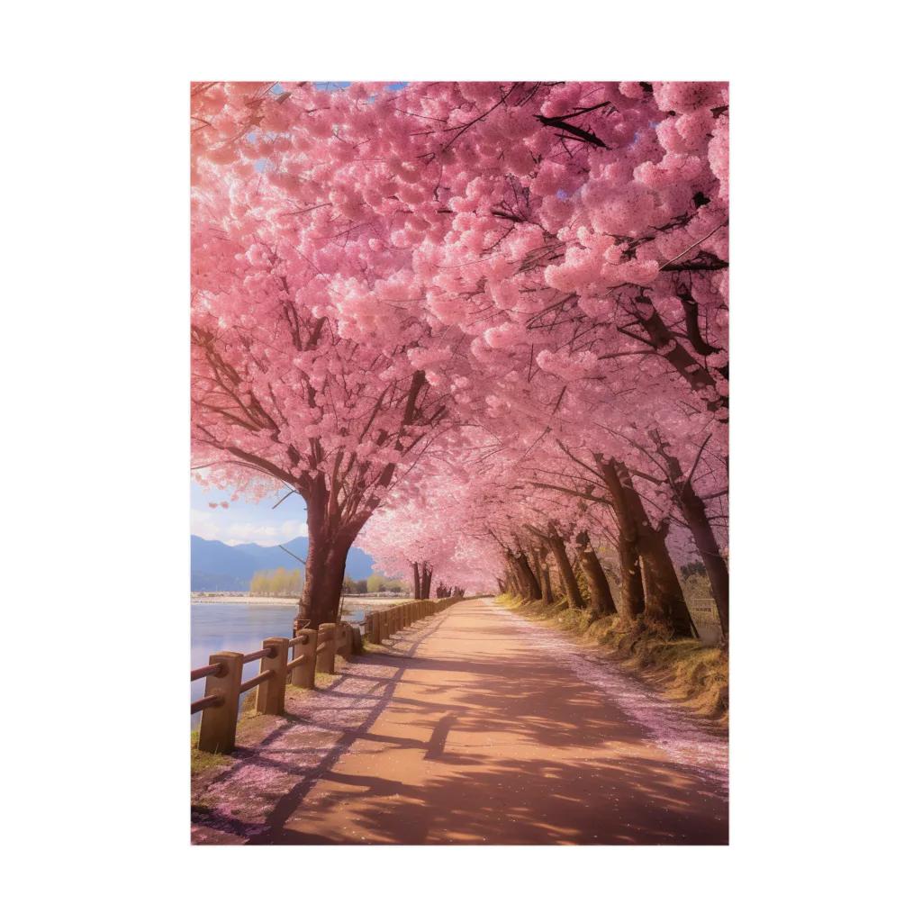 AQUAMETAVERSEの桜並木　なでしこ1478 吸着ポスター