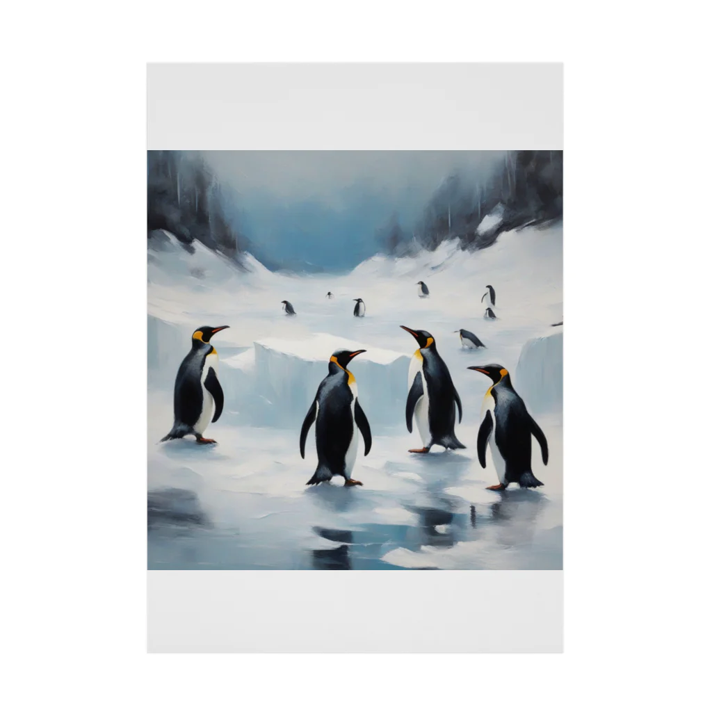 akipen76の共存を目指すペンギン 吸着ポスター
