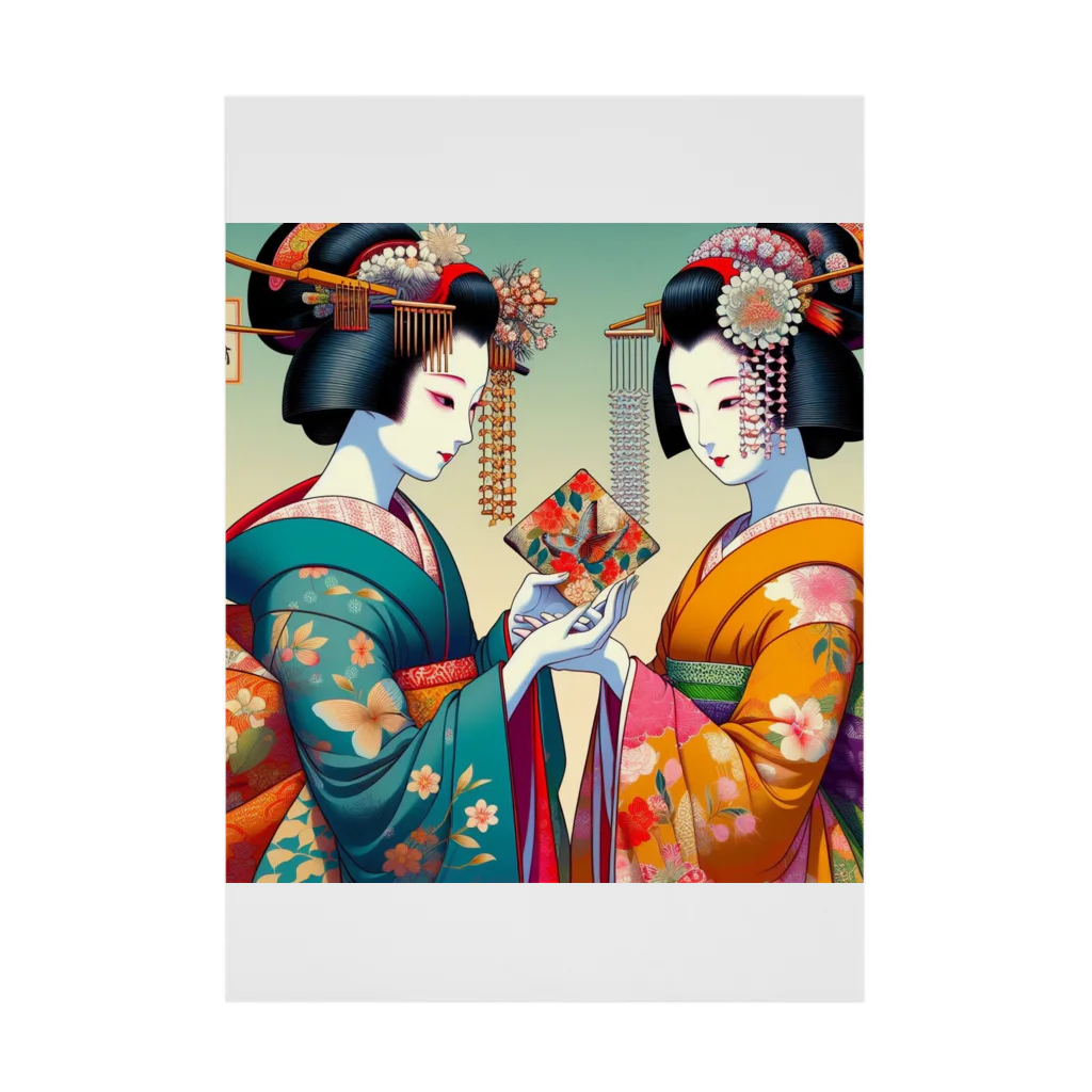 日本の風景 COOL JAPANの日本の風景:素敵な舞妓さん、Japanese scenery: lovely maiko Stickable Poster