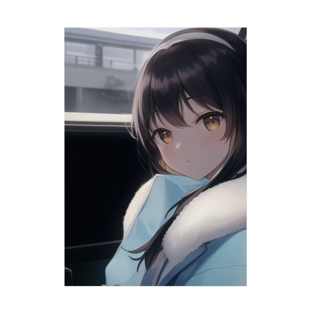 studio Azurの車窓の少女 Stickable Poster