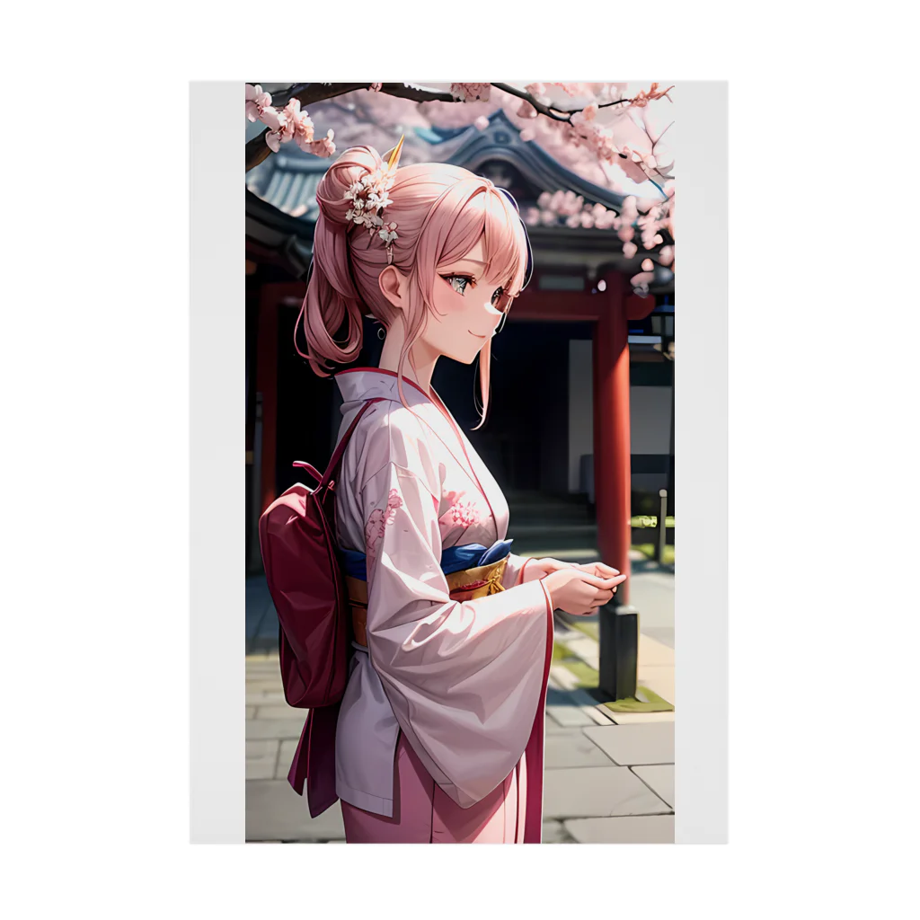 kimono_musume  AI artのscene4 Stickable Poster