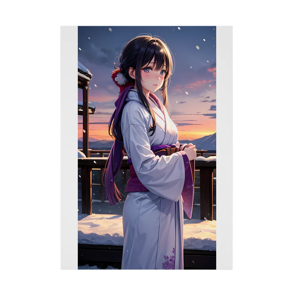 kimono_musume  AI artのscene5 Stickable Poster