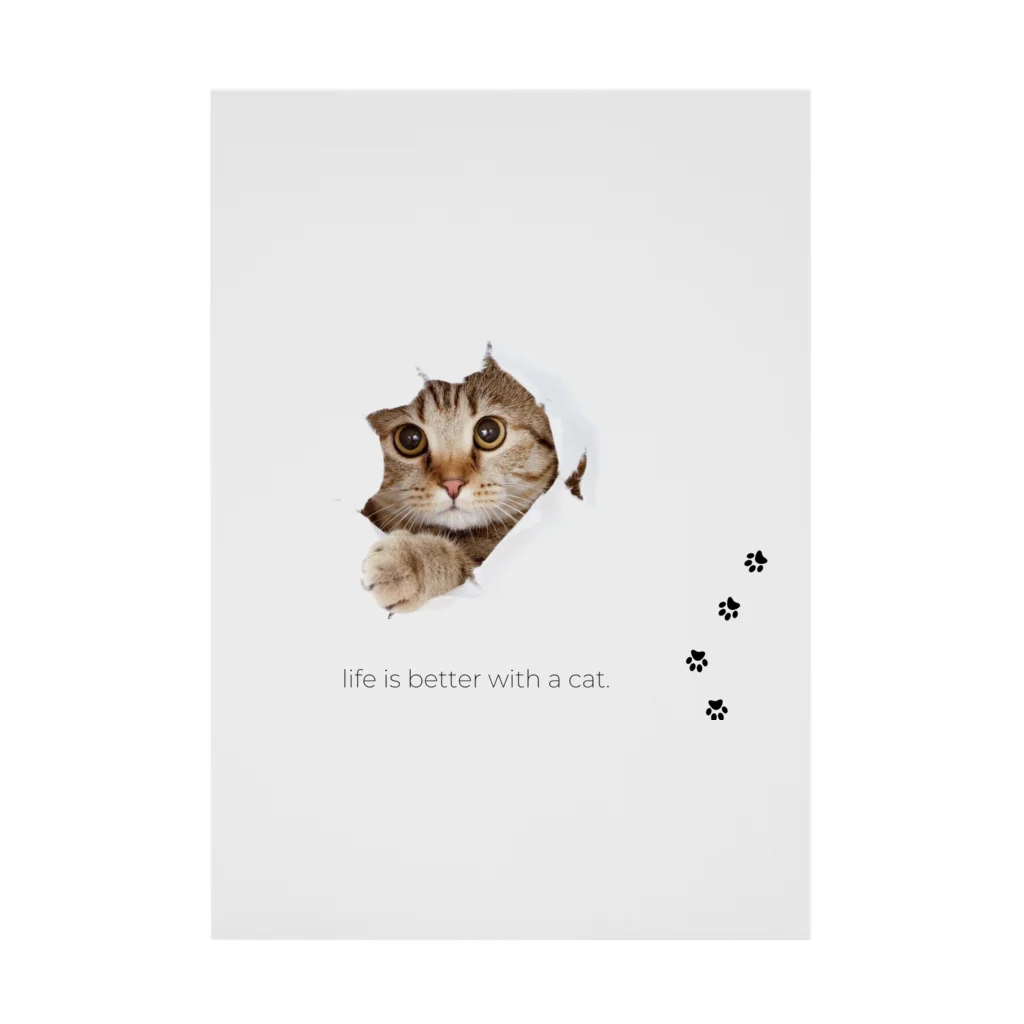 CaTsのふんわりネコ Stickable Poster