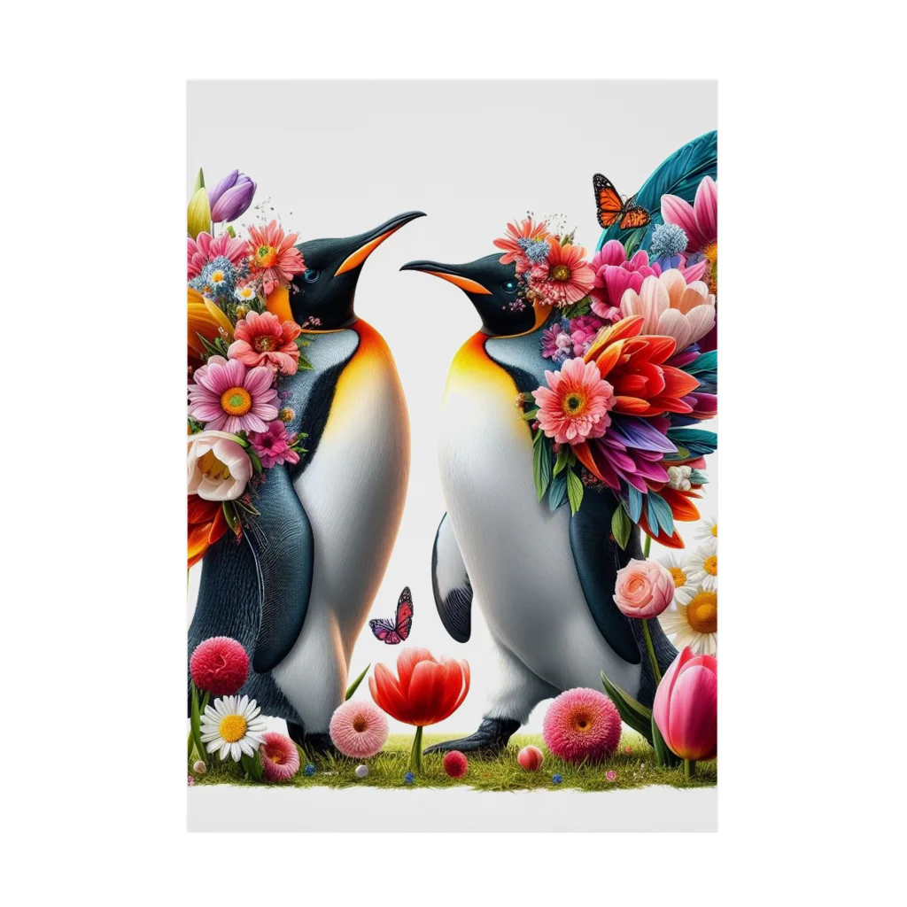 zenjoyのフラワーペンギン Stickable Poster