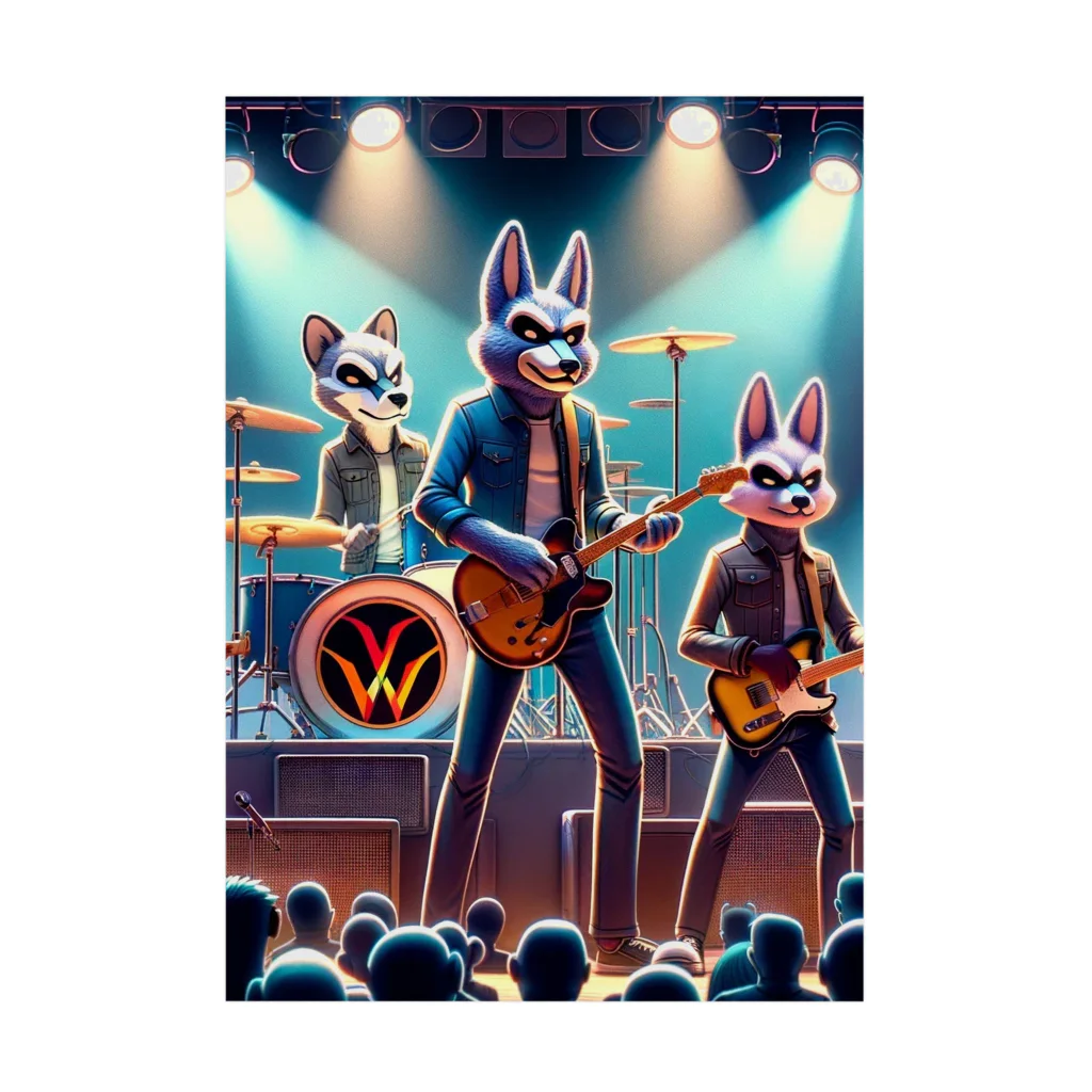 ANIMAL HEROES -musical band-のワイルドロックフェスタ - ダンシングアニマルズ Stickable Poster