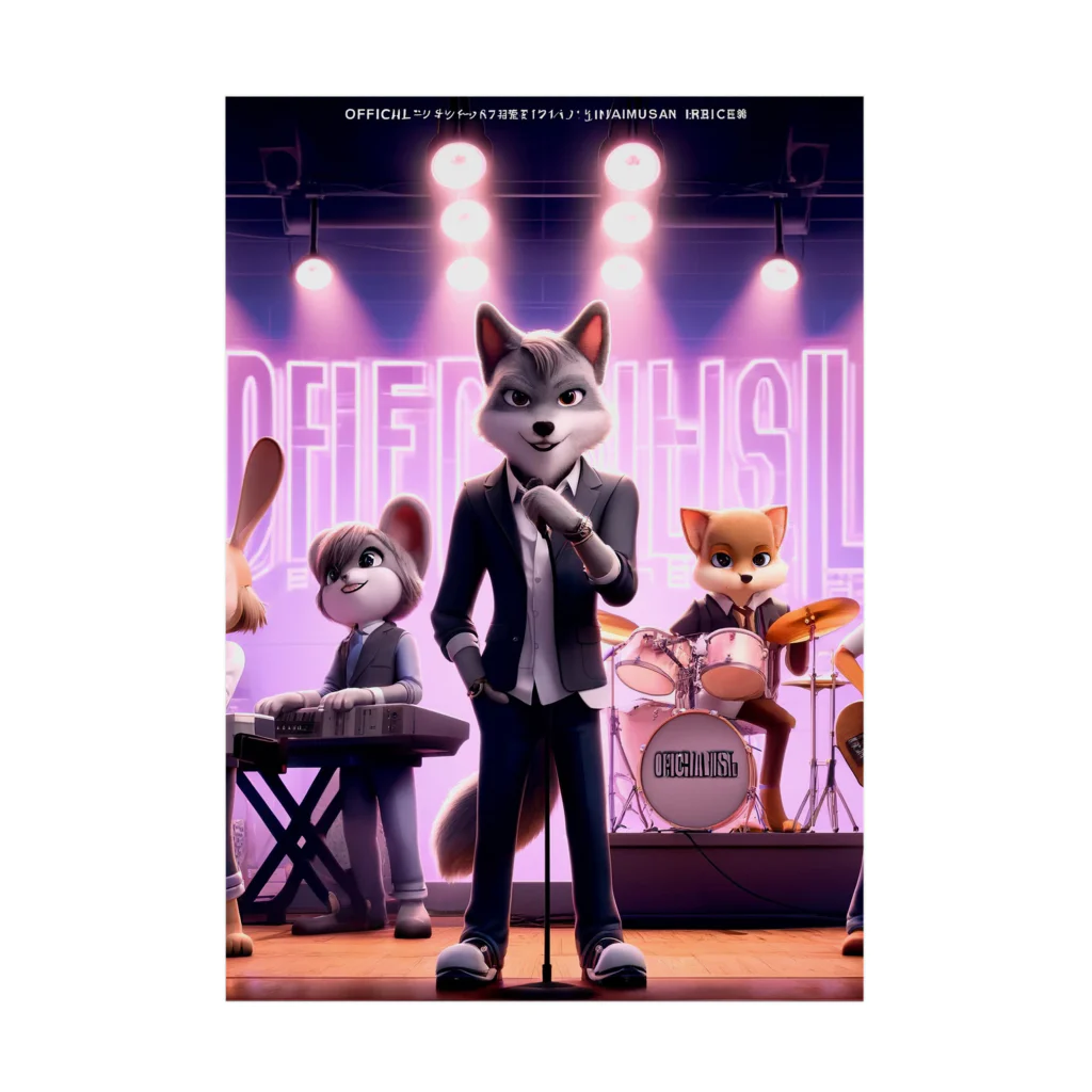 ANIMAL HEROES -musical band-の「メトロポリス・ハーモニー」：アーバン・アニマル・バンド Stickable Poster