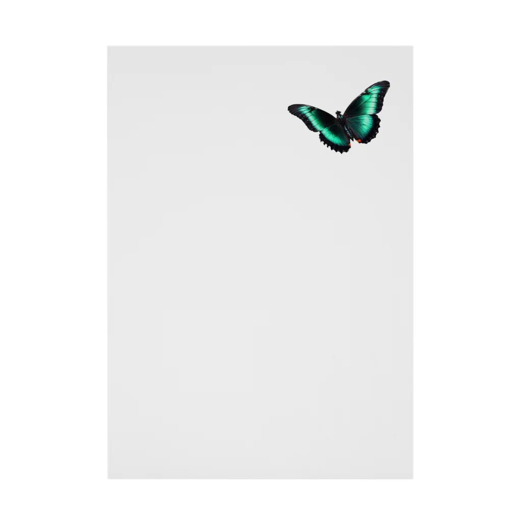 Mitsugosiの黒と翡翠の蝶々 Stickable Poster