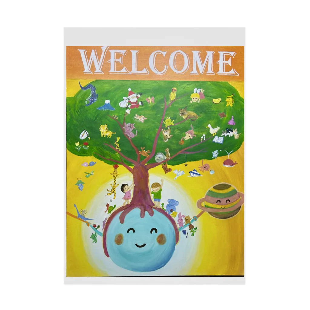 yoko-art-121のwelcome Stickable Poster