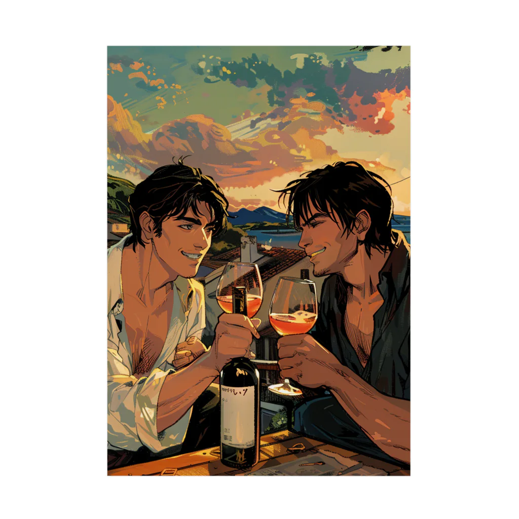 AQUAMETAVERSEのコルシカ島・ワインで乾杯　Tomoe bb 2712 Stickable Poster