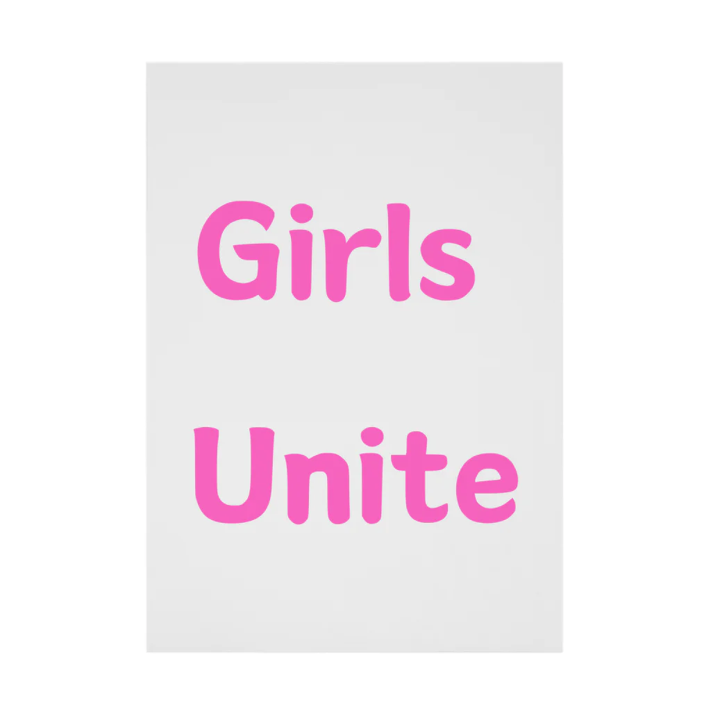 あい・まい・みぃのGirls Unite-女性たちが団結して力を合わせる言葉 Stickable Poster