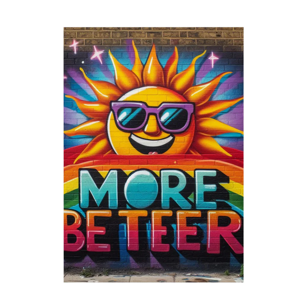 Qten369のMORE BETTER Stickable Poster