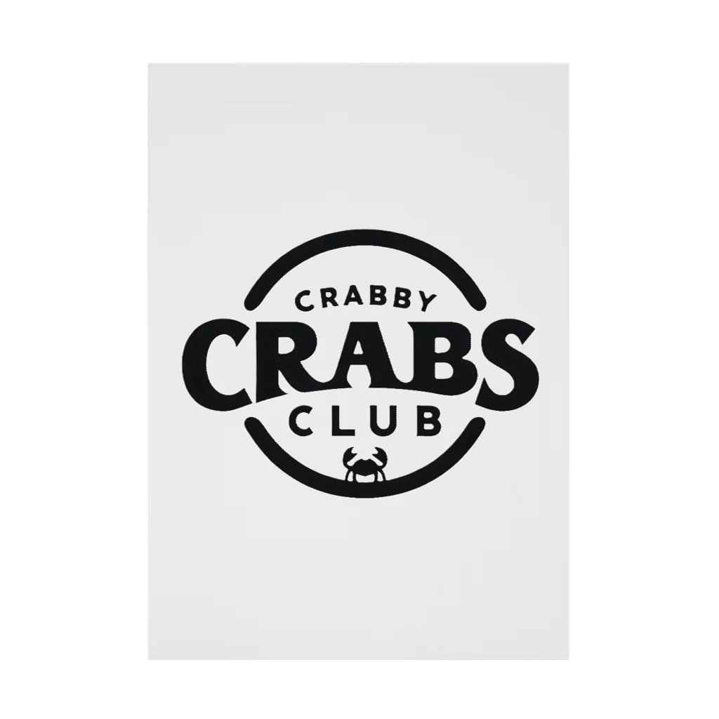 MatrixSphereのCRABBY CRABS CLUB シンプルロゴ Stickable Poster