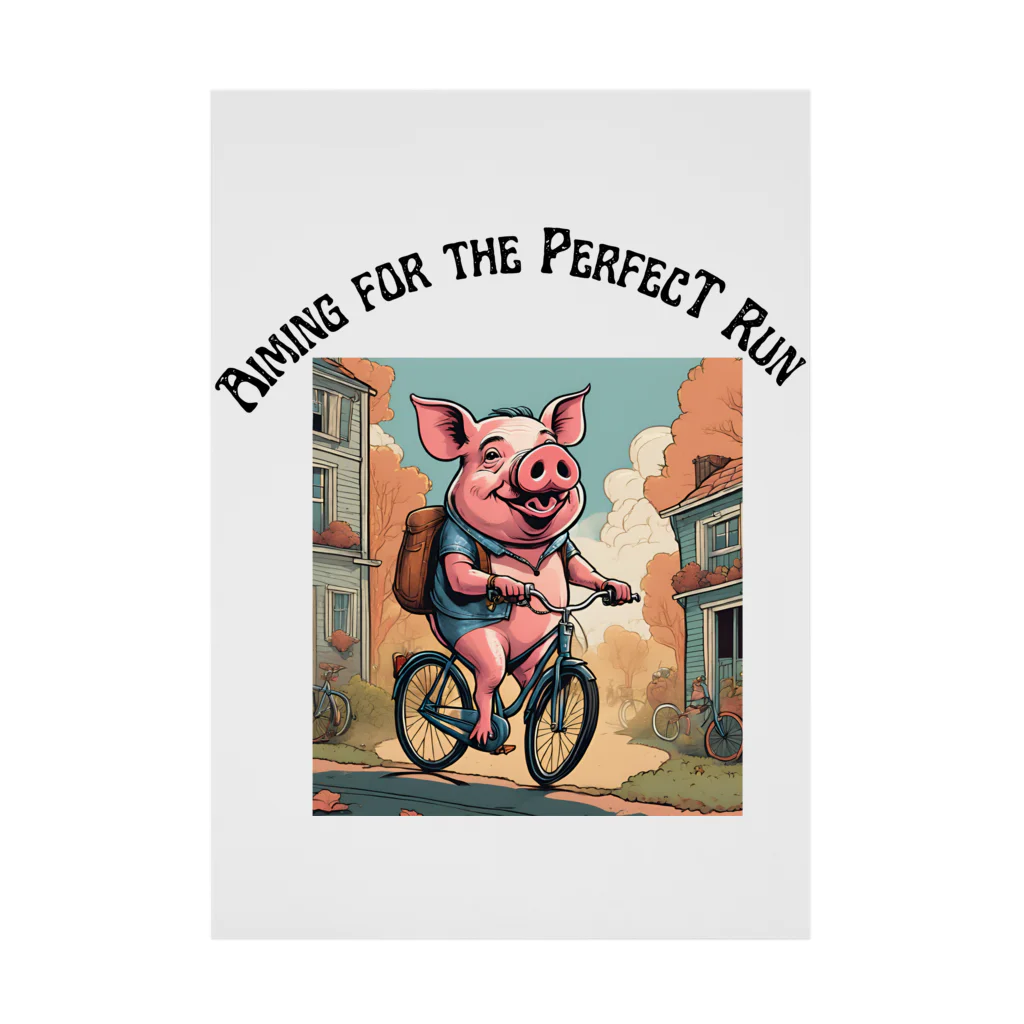 ｙ１８ｓin２７の豚と自転車 吸着ポスター