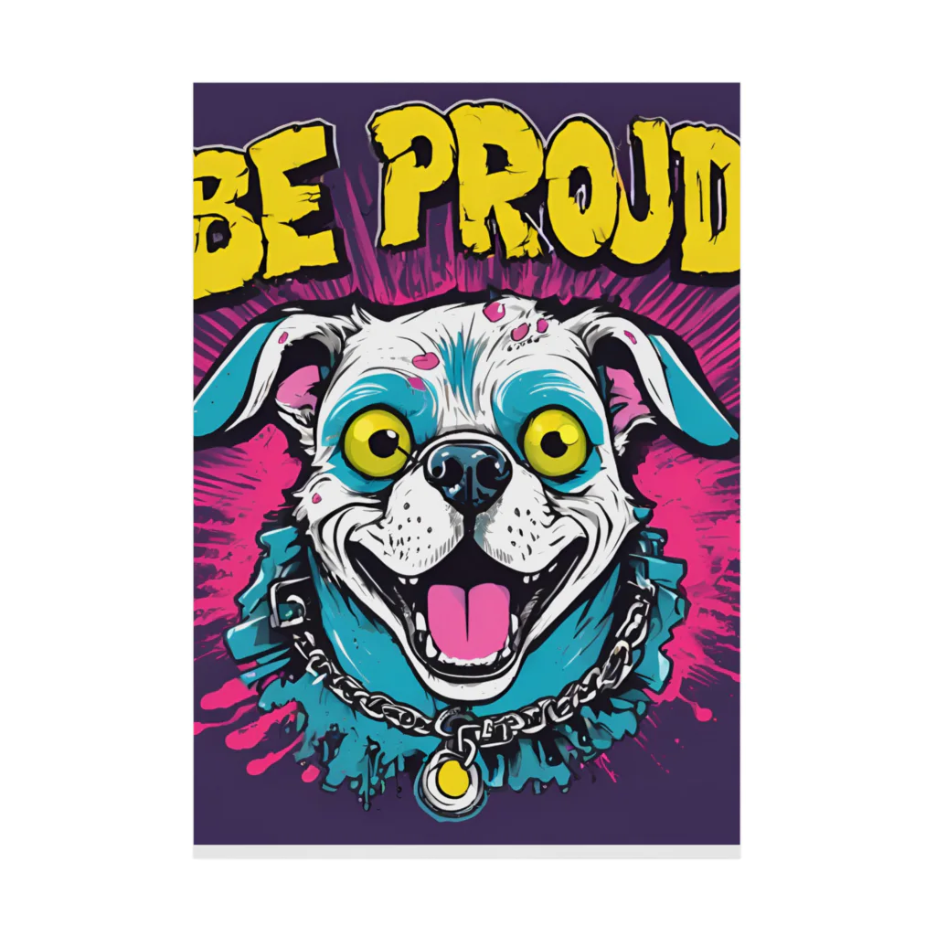 Be proudのBe proudわんちゃんバンドT Stickable Poster