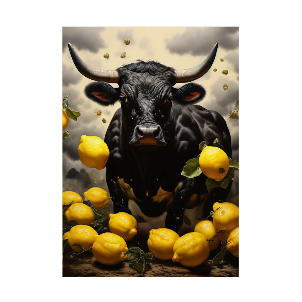 役満のレモン畑を荒らす牛 흡착 타포린
