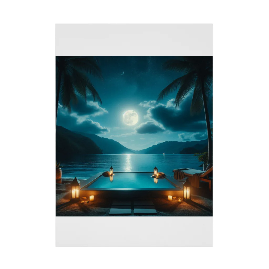 RIKUPANDAのNight Sea Stickable Poster