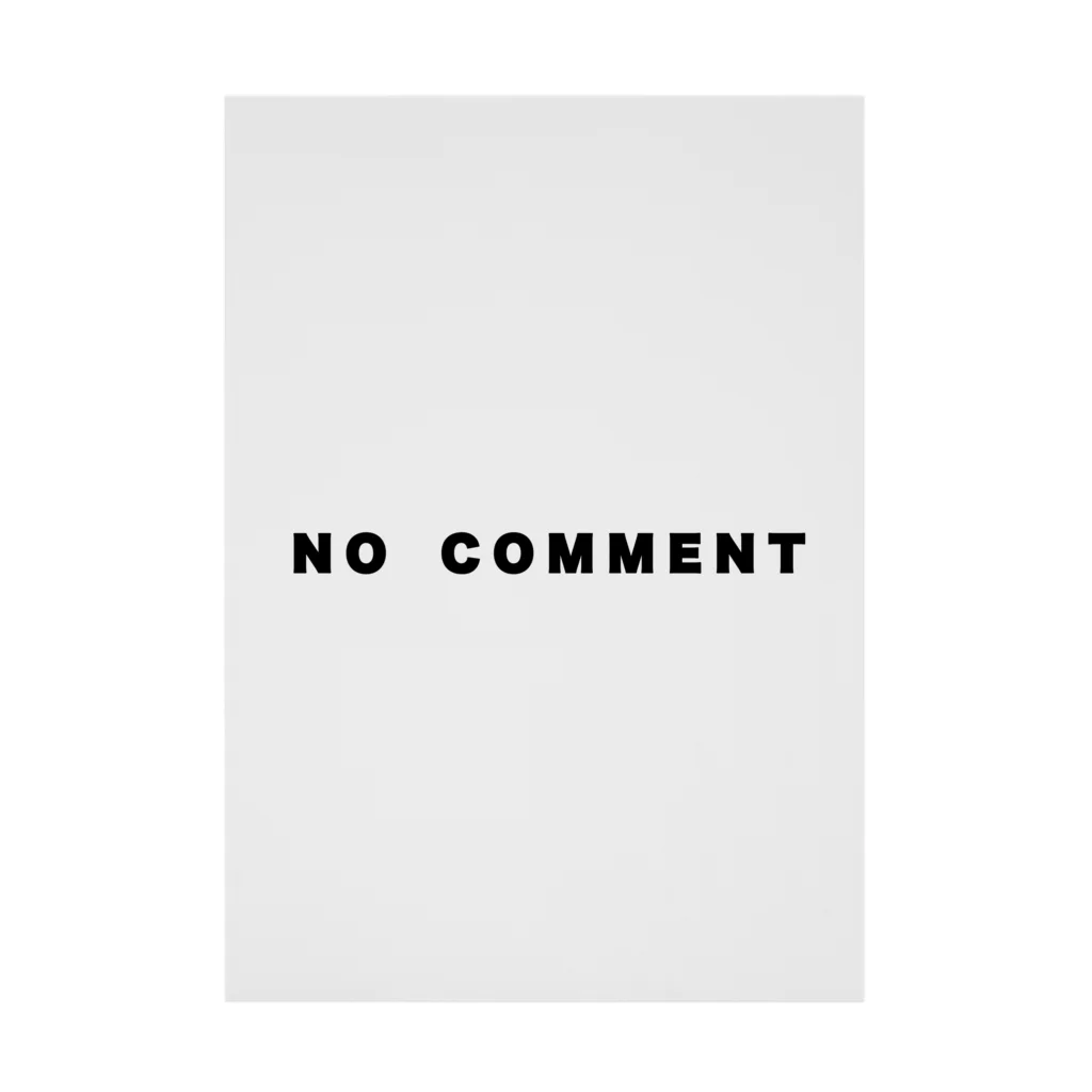 micyorina shopのmicyorina 「NO COMMENT」logo Stickable Poster