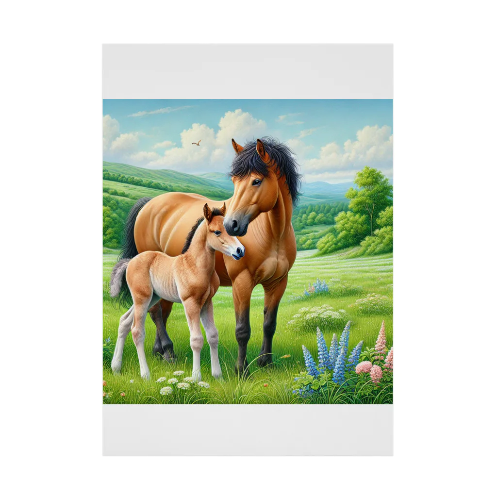 akinyan3128のお馬の親子 Stickable Poster